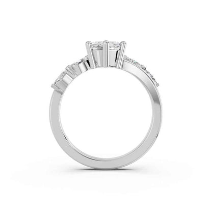 MARQUISE RING WITH SIDE STONES