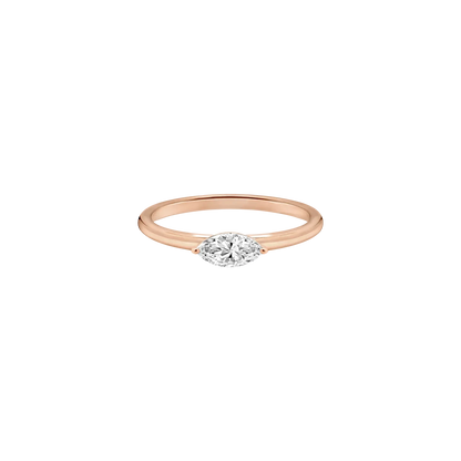 MARQUISE E-W LAB DIAMOND SOLITAIRE RING