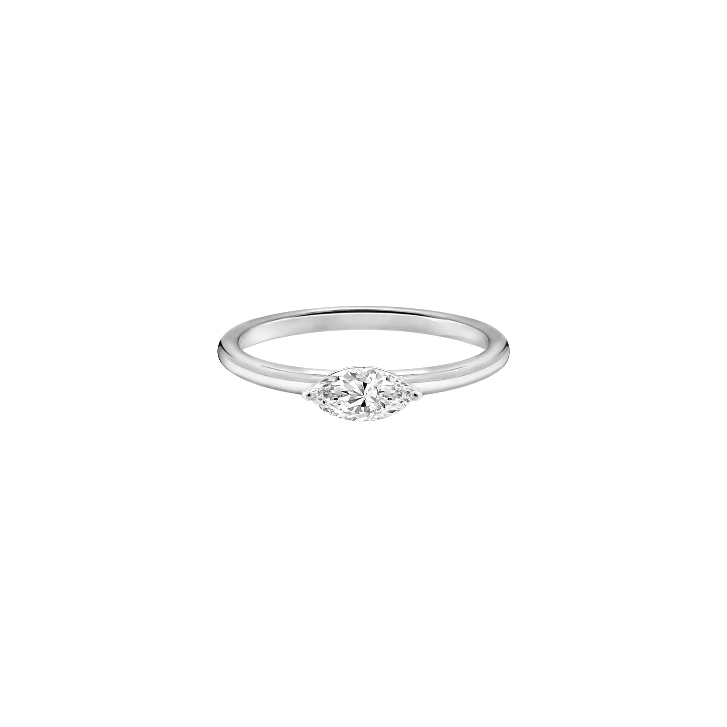 MARQUISE E-W LAB DIAMOND SOLITAIRE RING
