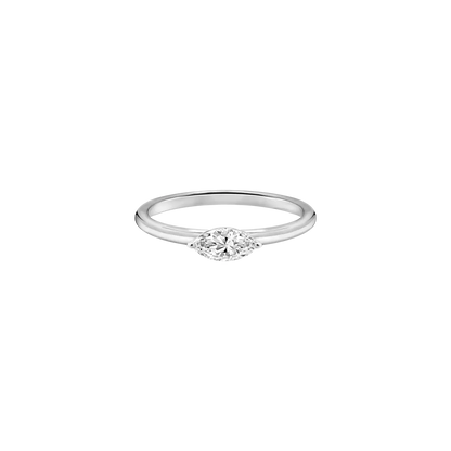 MARQUISE E-W LAB DIAMOND SOLITAIRE RING