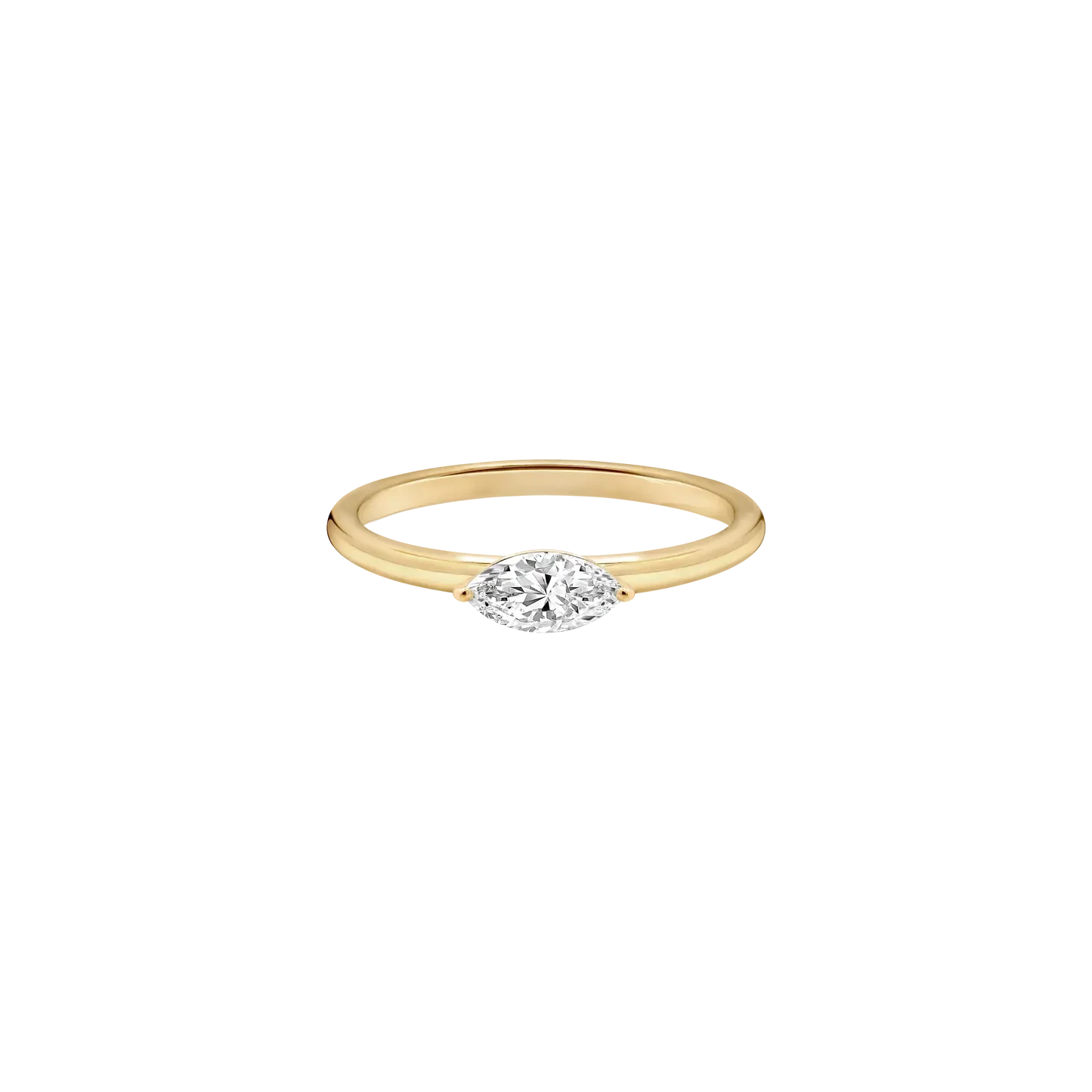 MARQUISE E-W LAB DIAMOND SOLITAIRE RING