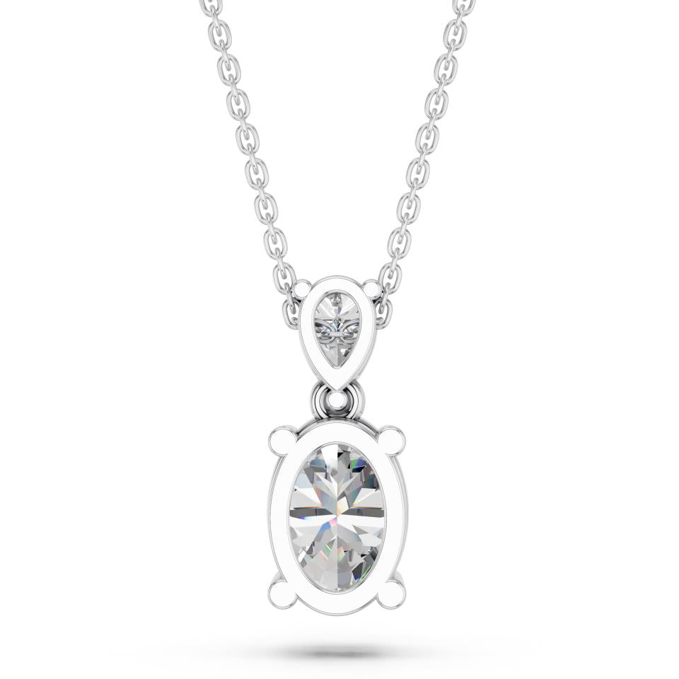 OVAL PEAR TWO STONE PENDANT