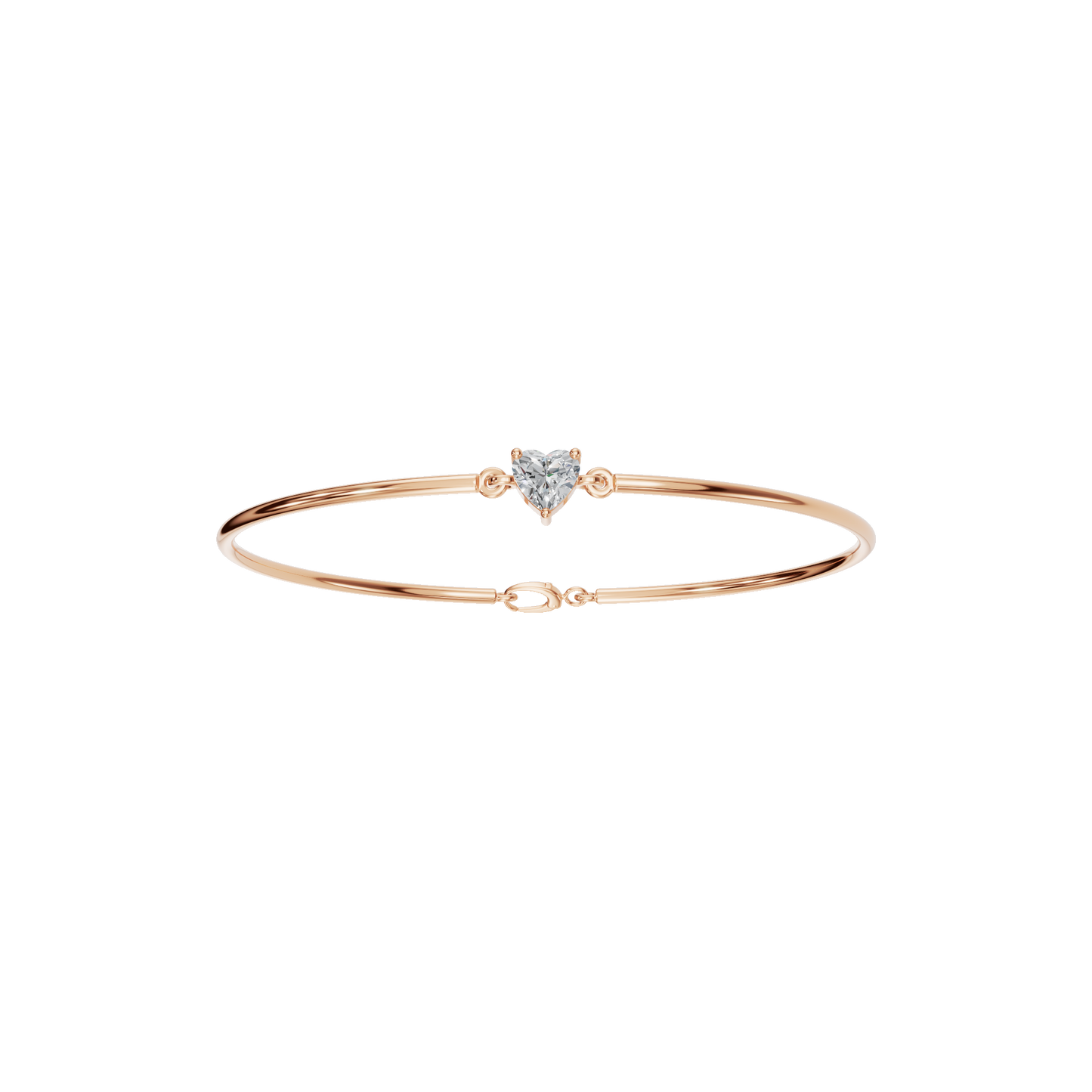 HEART SOLITAIRE BANGLE - M&D Signature Jewels