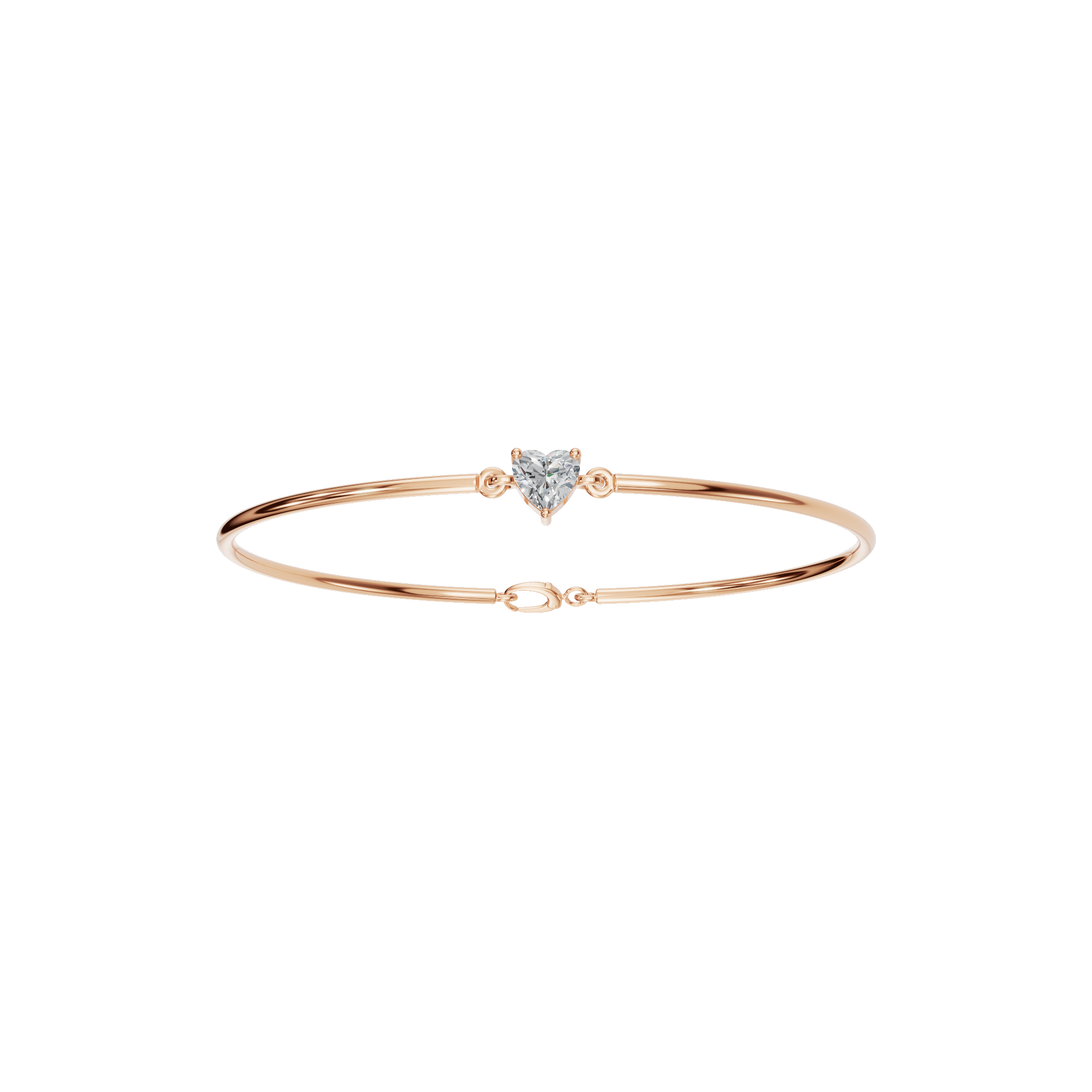 HEART SOLITAIRE BANGLE