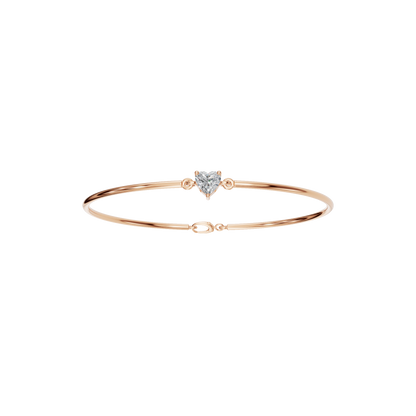 HEART SOLITAIRE BANGLE - M&D Signature Jewels