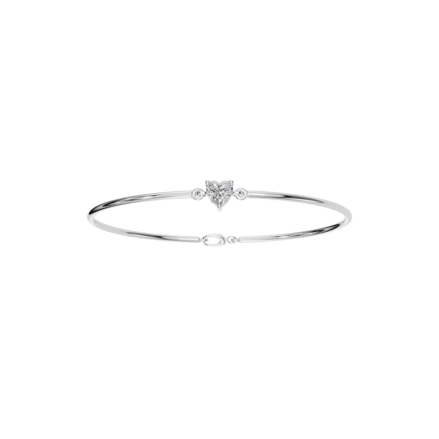 HEART SOLITAIRE BANGLE - M&D Signature Jewels