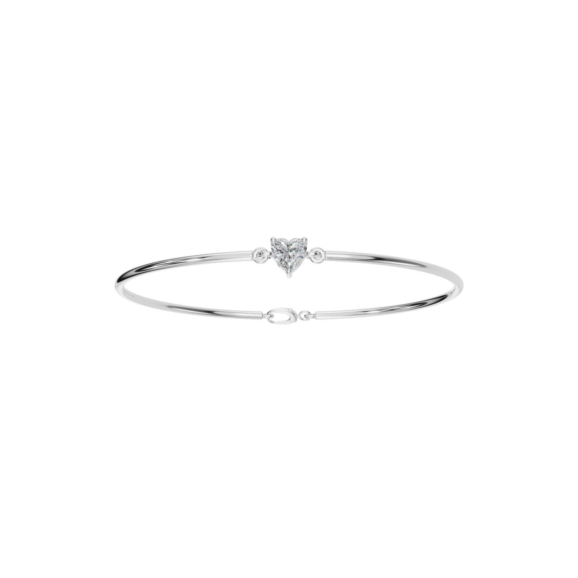 HEART SOLITAIRE BANGLE