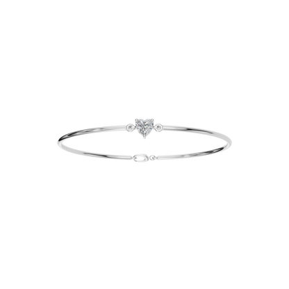HEART SOLITAIRE BANGLE - M&D Signature Jewels