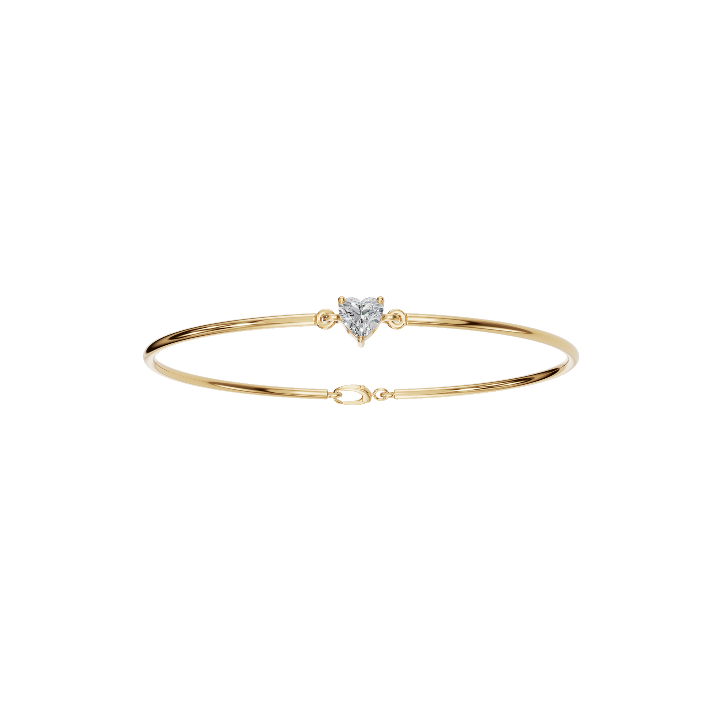 HEART SOLITAIRE BANGLE - M&D Signature Jewels