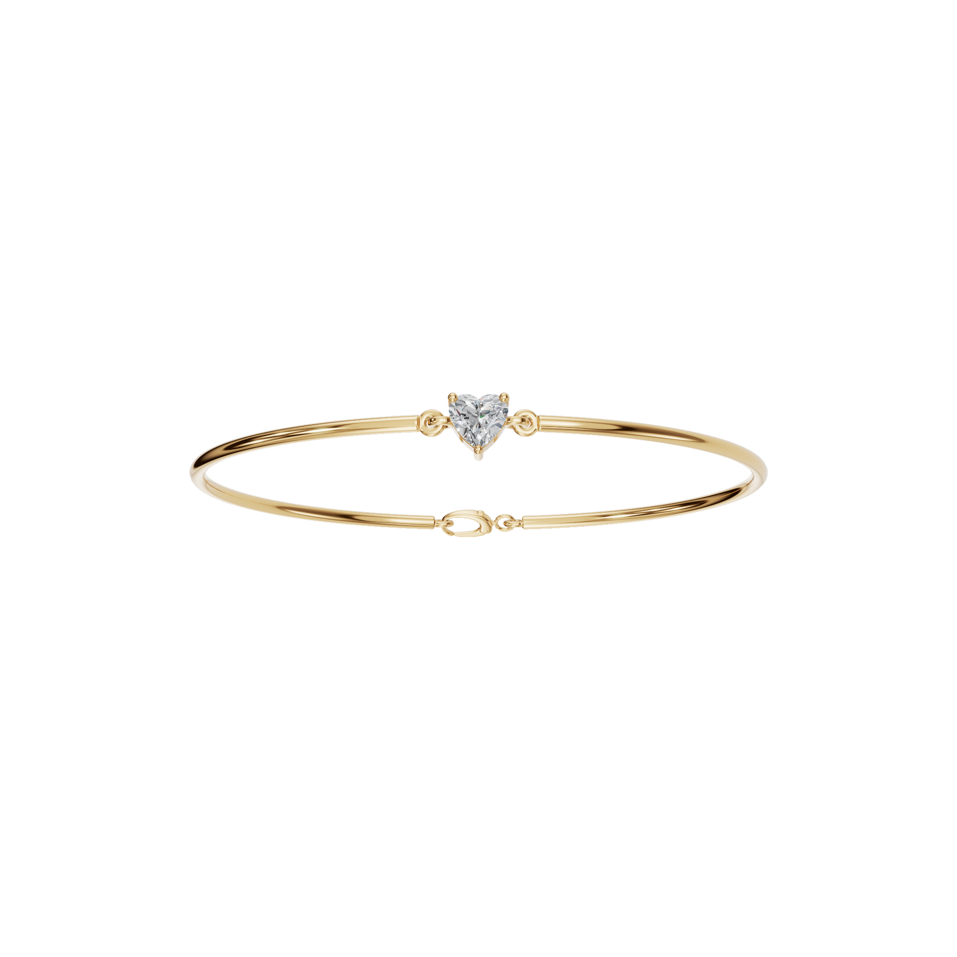 HEART SOLITAIRE BANGLE - M&D Signature Jewels
