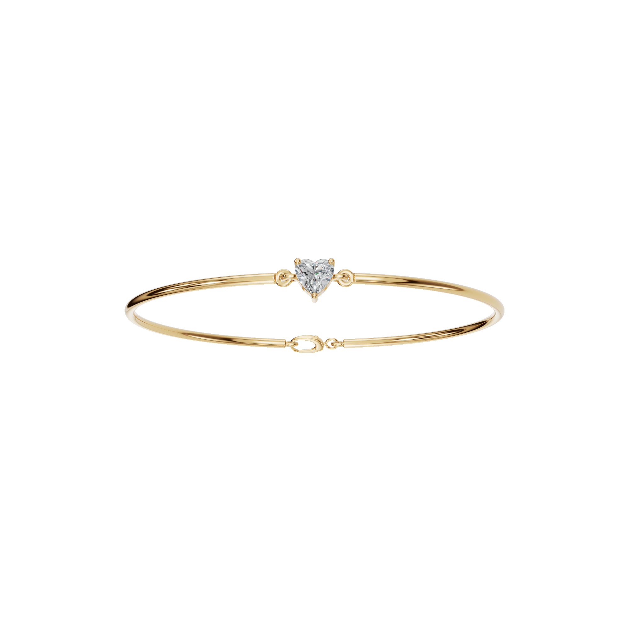 HEART SOLITAIRE BANGLE