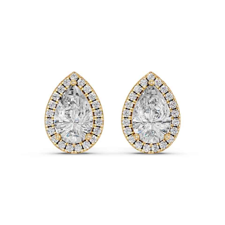PEAR HALO EARRING