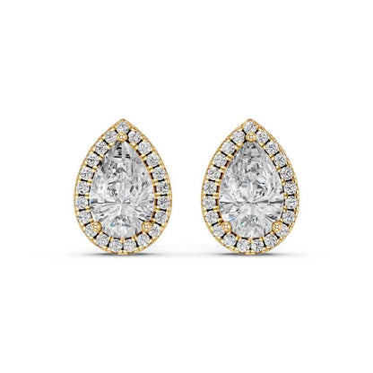 PEAR HALO EARRING
