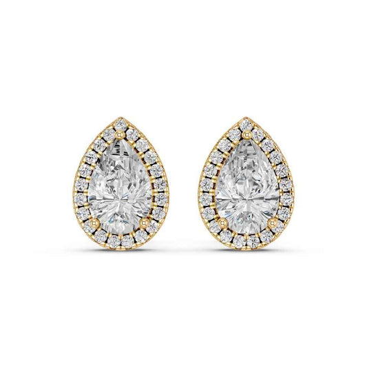 PEAR HALO EARRING