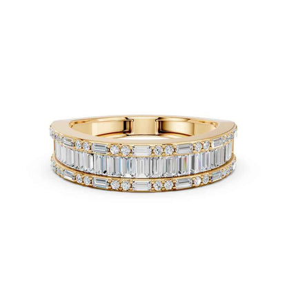 BAGUETTE  CHANNEL SET WEDDING BAND