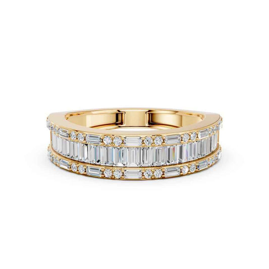 BAGUETTE  CHANNEL SET WEDDING BAND