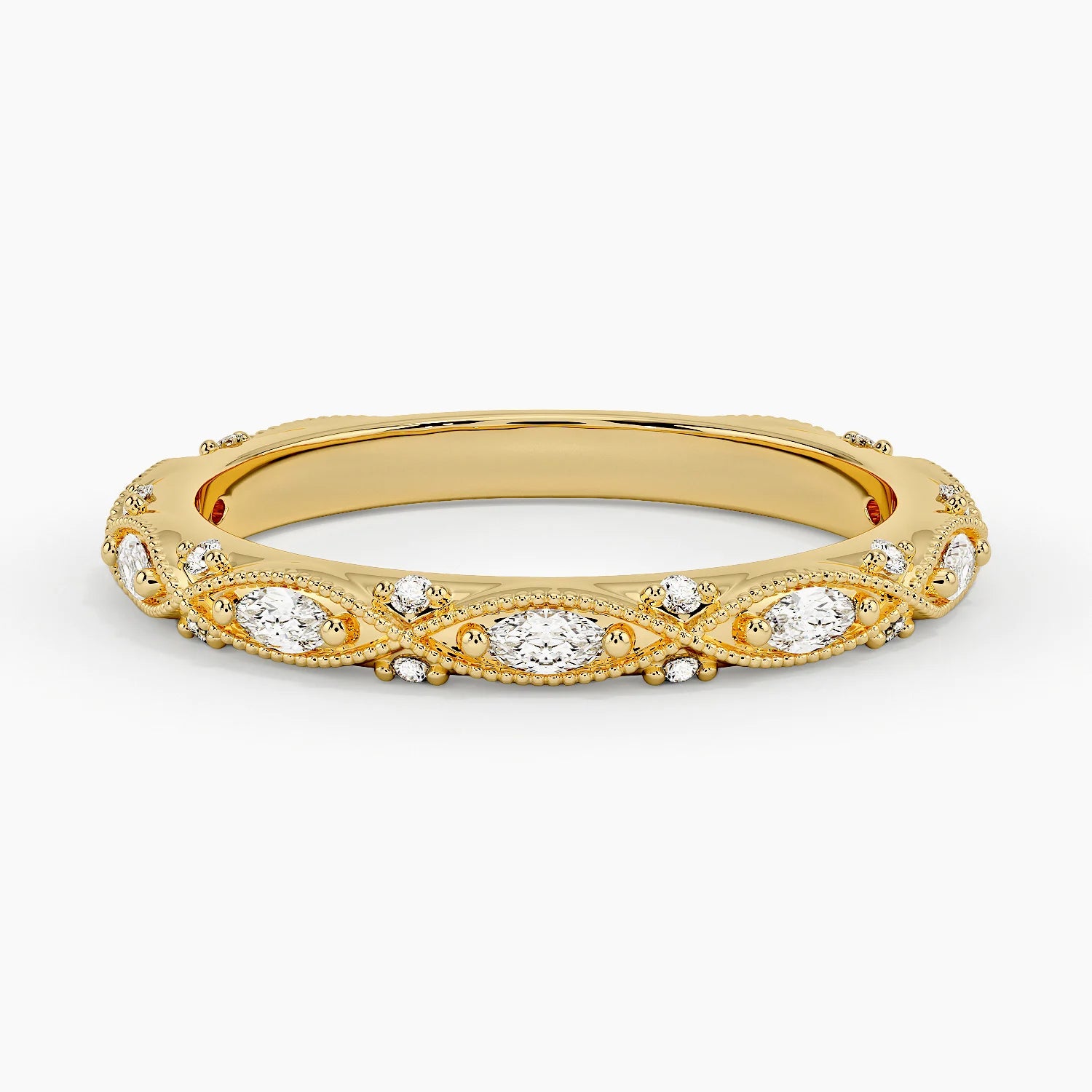 CIEL MILGRAIN DIAMOND RING
