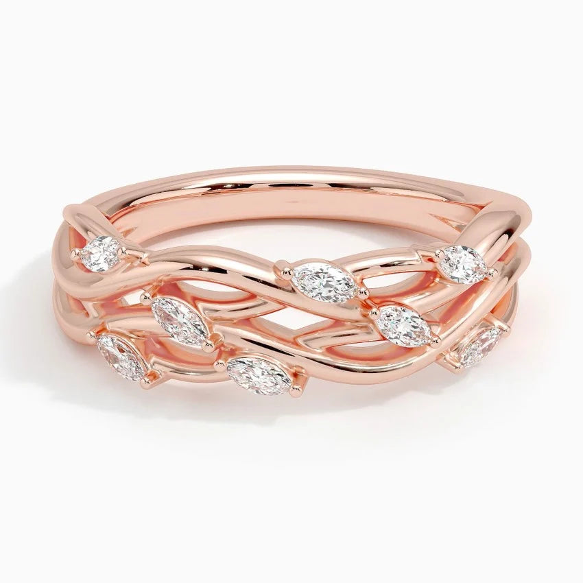 BRAIDED DIAMOND BAND