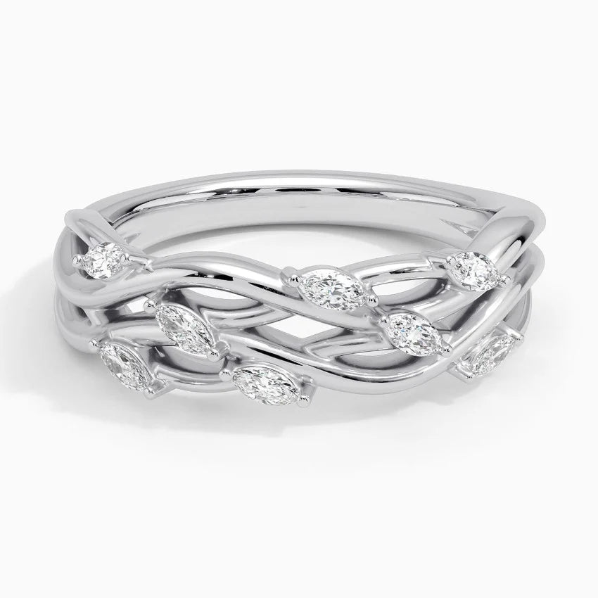BRAIDED DIAMOND BAND