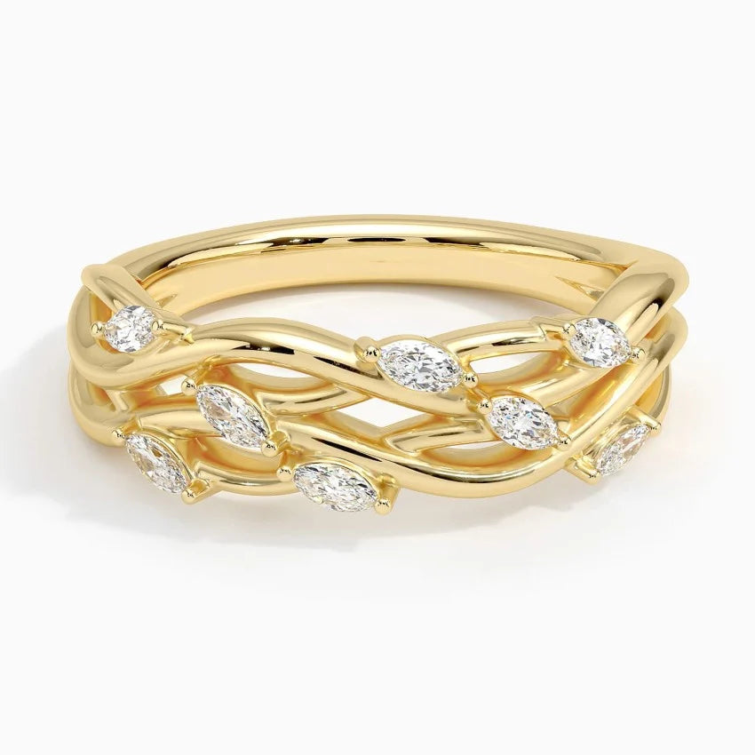BRAIDED DIAMOND BAND
