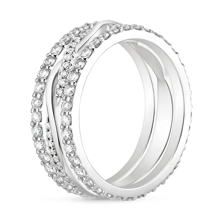 SPIRAL STACK BRILLIANCE RING