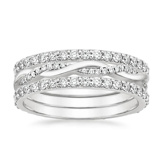 SPIRAL STACK BRILLIANCE RING