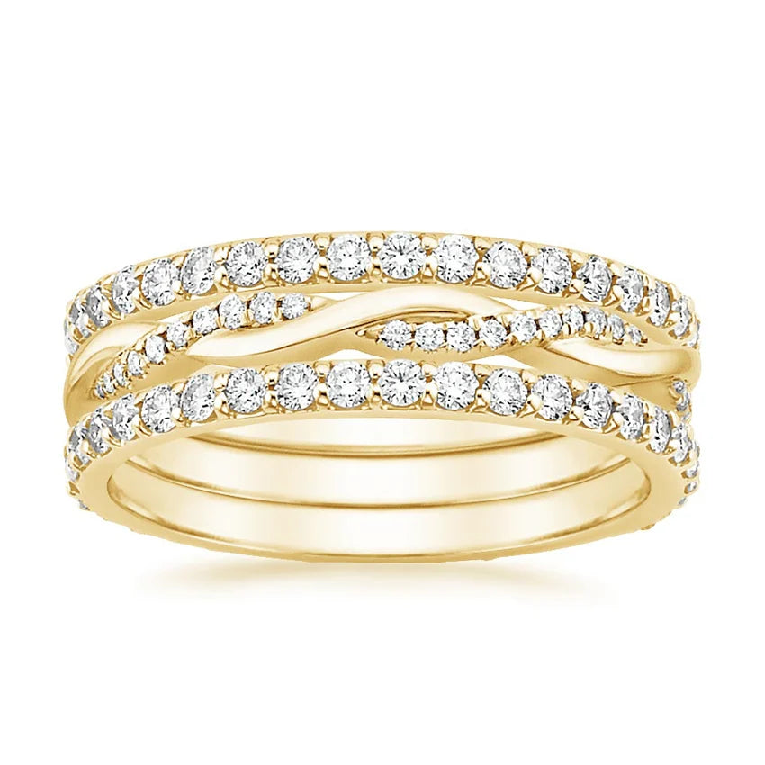 SPIRAL STACK BRILLIANCE RING