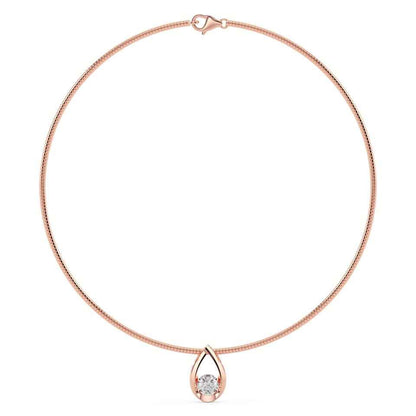 ROUND FANCY SOLITAIRE PENDANT
