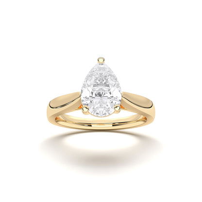 PEAR CATHEDRAL SOLITAIRE RING