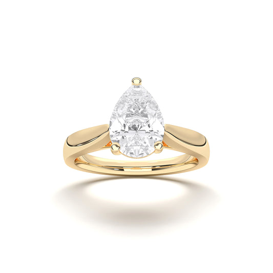 PEAR CATHEDRAL SOLITAIRE RING