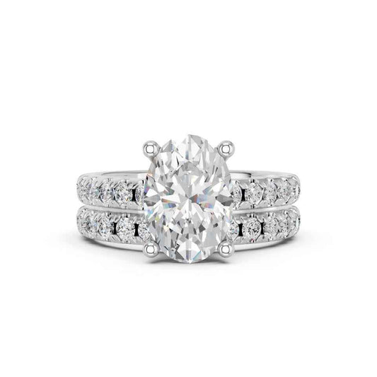 OVAL PAVE BRIDAL SET
