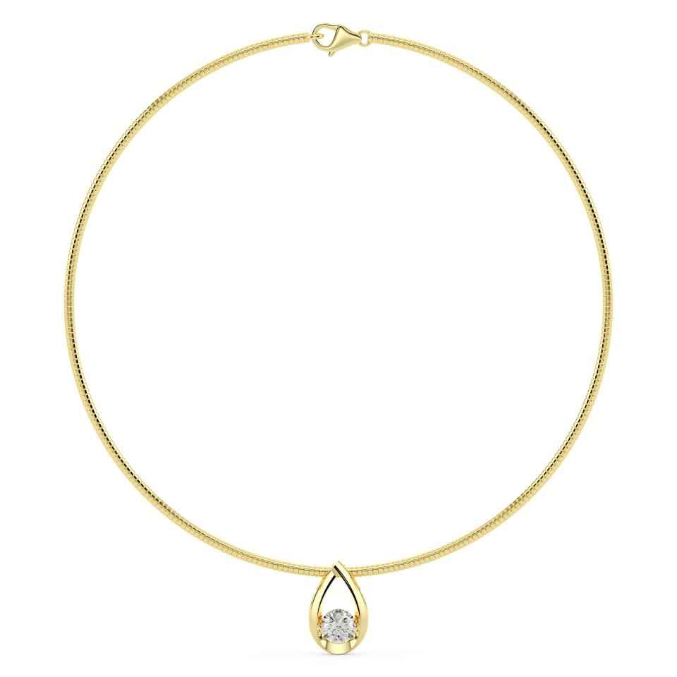 ROUND FANCY SOLITAIRE PENDANT