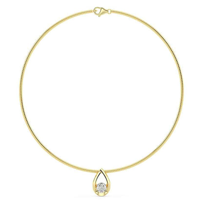 ROUND FANCY SOLITAIRE PENDANT