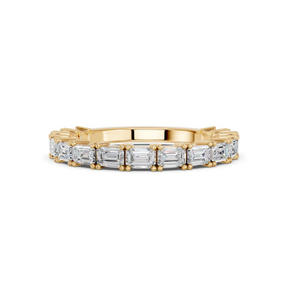 BAGUETTE 3/4 WEDDING BAND