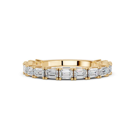 BAGUETTE 3/4 WEDDING BAND