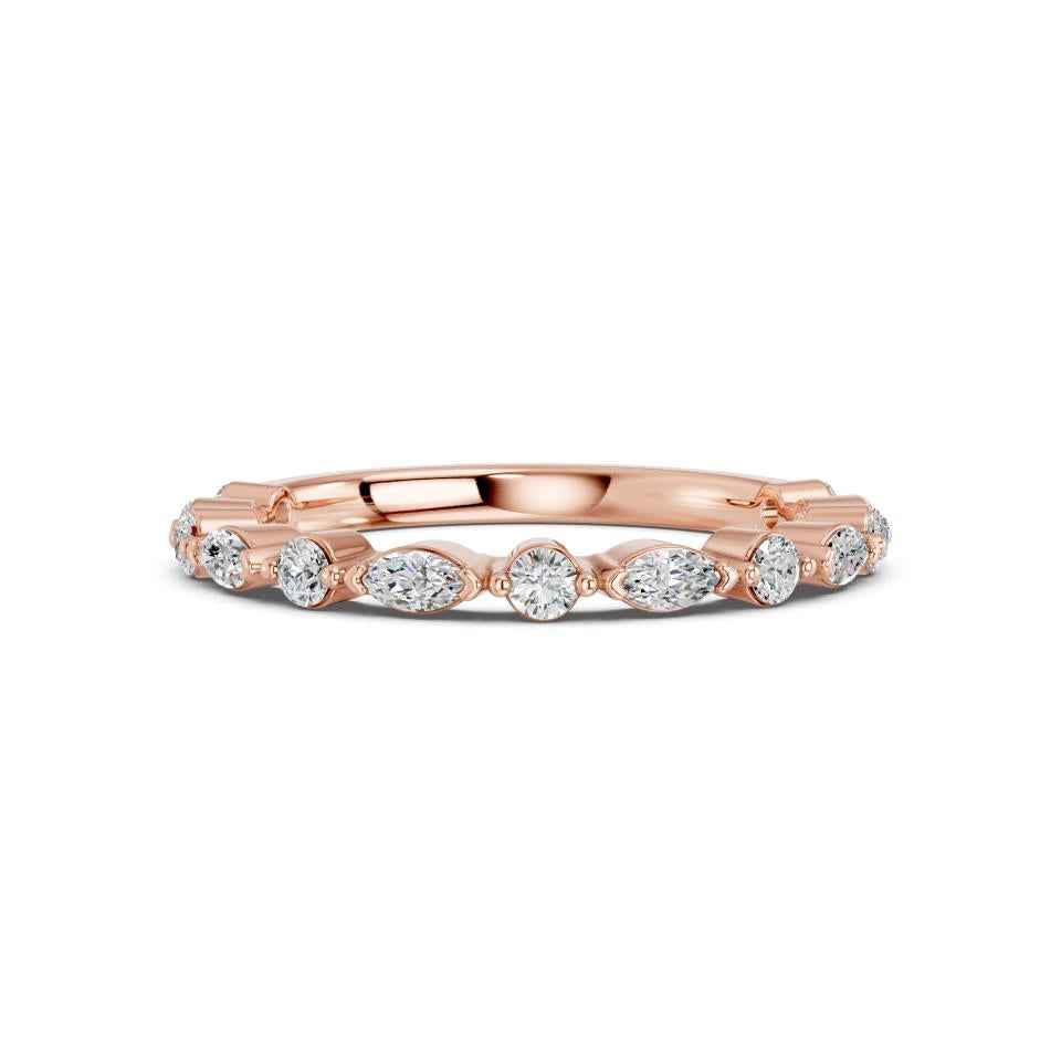 MARQUISE ROUND WEDDING BAND