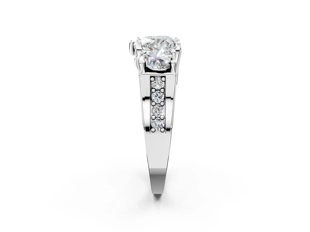 HEART 3 STONE RING