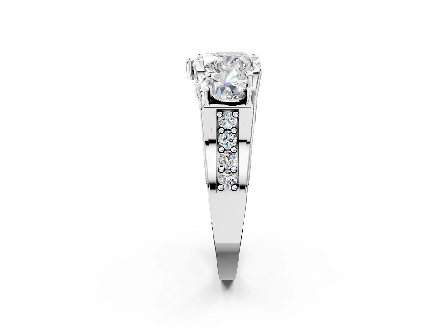 HEART 3 STONE RING - M&D Signature Jewels