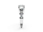 CUSHION 3 STONE RING