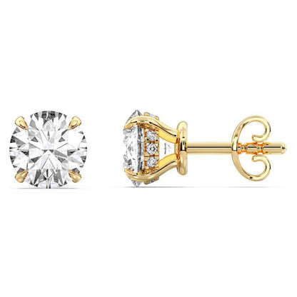 ROUND HIDDEN HALO EARRING