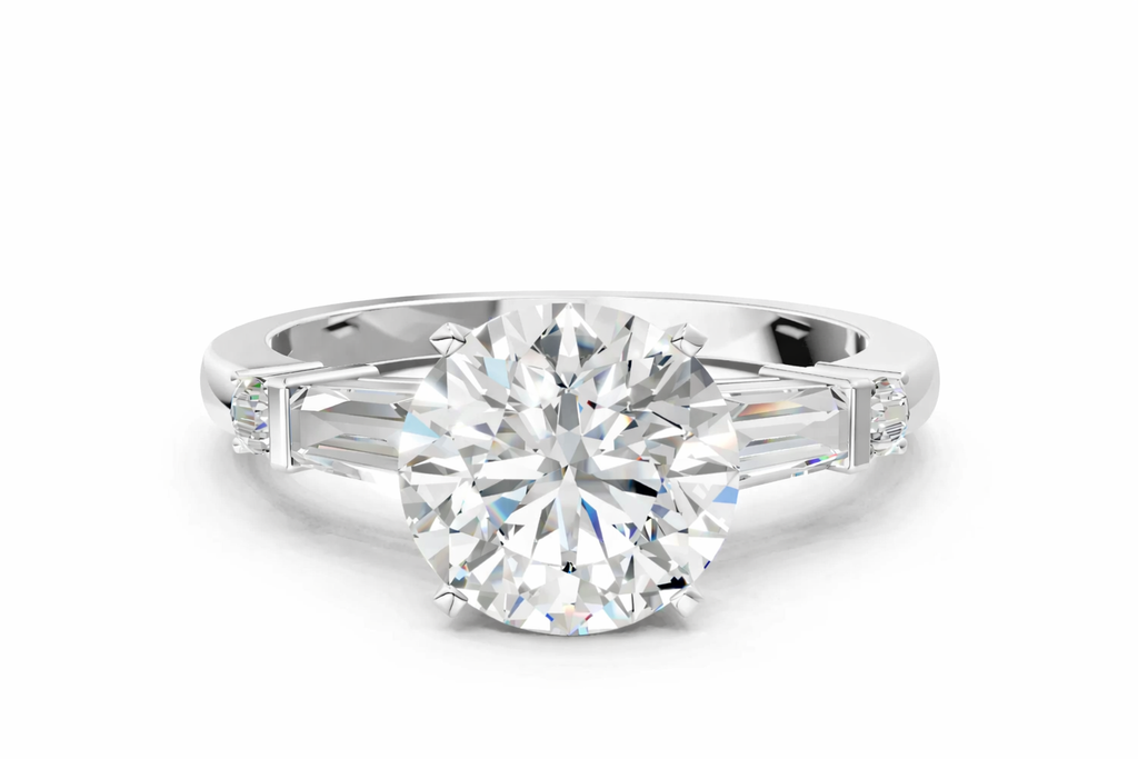 ROUND BAGUETTE ROUND CHANNEL RING