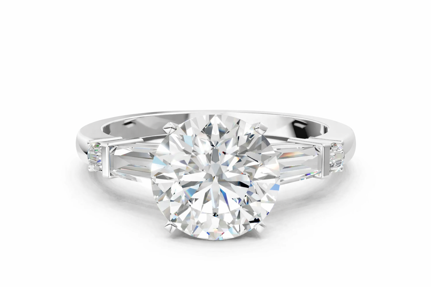 ROUND BAGUETTE ROUND CHANNEL RING - M&D Signature Jewels