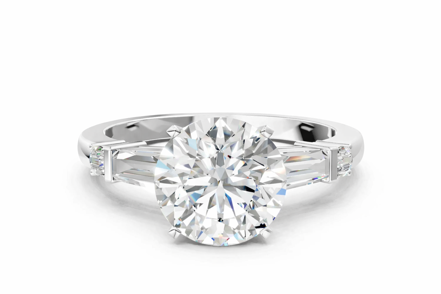 ROUND BAGUETTE ROUND CHANNEL RING