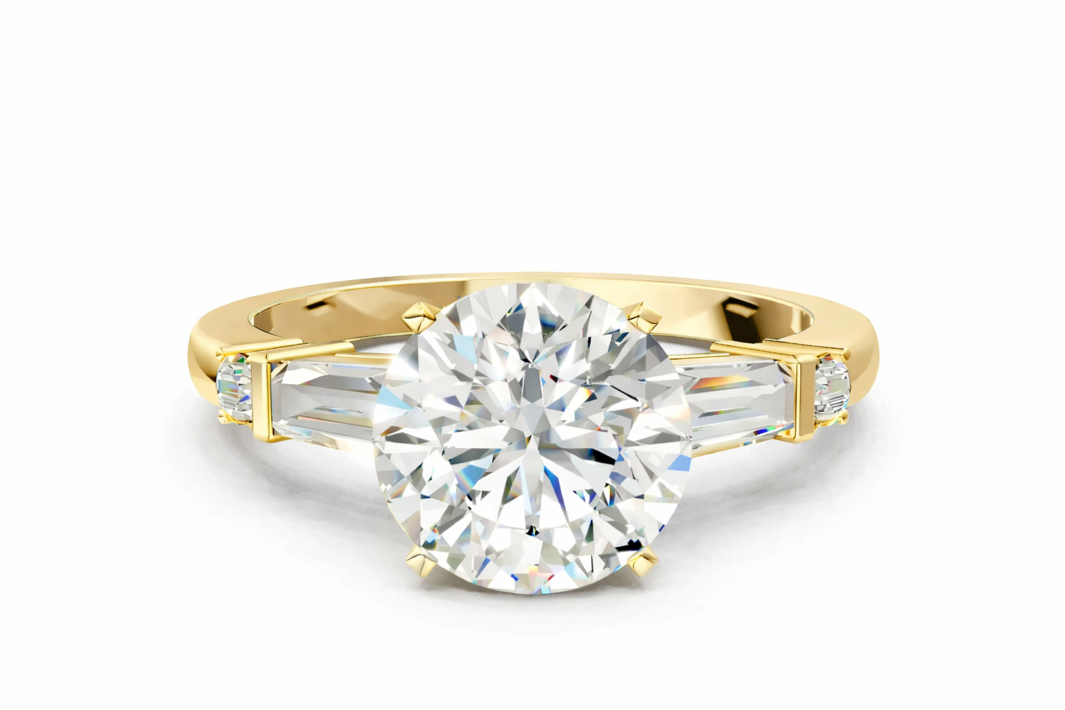 ROUND BAGUETTE ROUND CHANNEL RING - M&D Signature Jewels