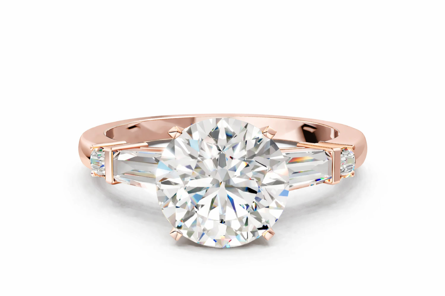 ROUND BAGUETTE ROUND CHANNEL RING - M&D Signature Jewels