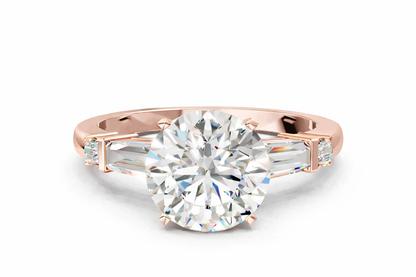 ROUND BAGUETTE ROUND CHANNEL RING - M&D Signature Jewels