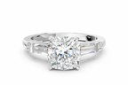 CUSHION BAGUETTE ROUND CHANNEL RING