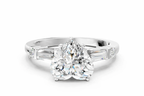 HEART BAGUETTE ROUND CHANNEL RING