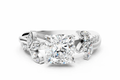 CUSHION FLORAL NATURE INSPIRED CHANNEL RING