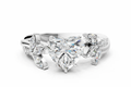 HEART FLORAL NATURE INSPIRED CHANNEL RING